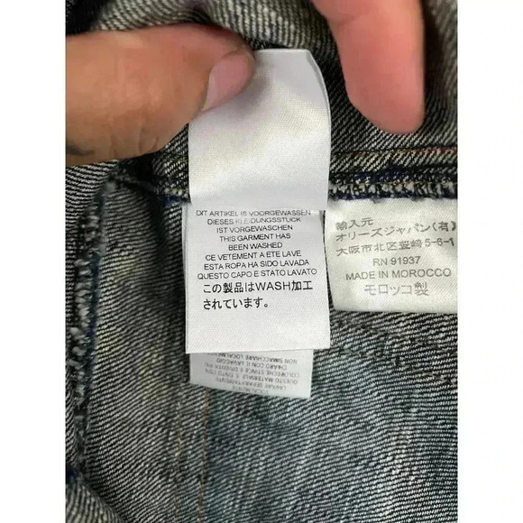 Oilily Blue Denim Skirt 34 Floral Embroidered Center Buttons Women's - Picture 9 of 13